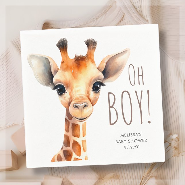 Serviette En Papier Oh Boy Giraffe Baby shower (Créateur téléchargé)