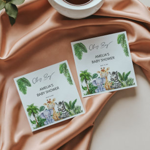 Serviette En Papier Oh Boy Jungle Animal Safari Garçon Baby Shower