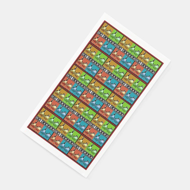 Serviette En Papier Oh Canada - Papier Napkin (Coin)