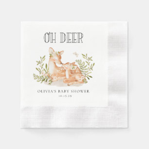 Serviette En Papier Oh Cerf Animaux de la Forêt Enterrement de Vie de 