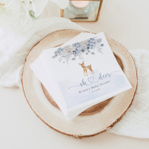 Serviette En Papier Oh cerf hiver bleu garçon baby shower