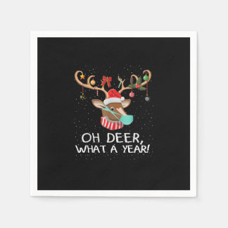 Serviette En Papier Oh Cerf Quelle Année Noël En Famille