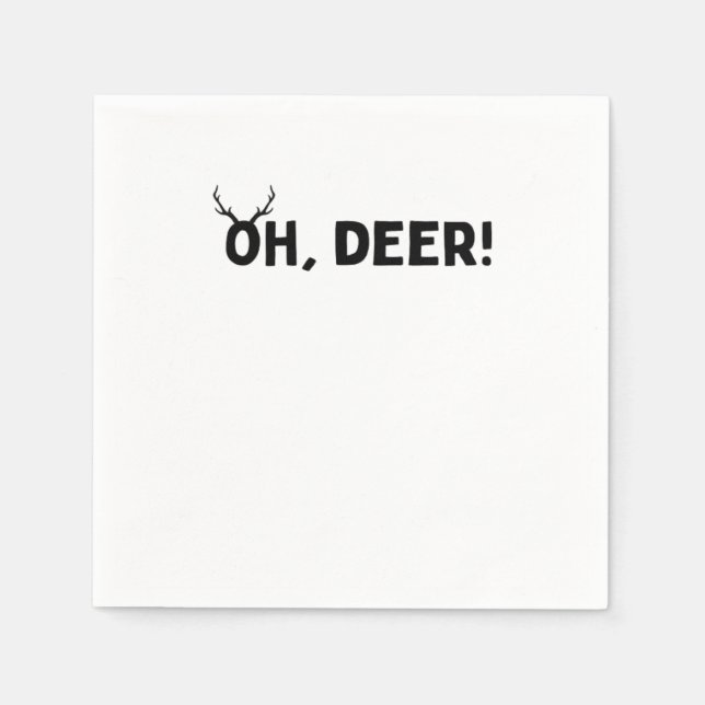 Serviette En Papier Oh Cerf Simple Esthétique  (Devant)