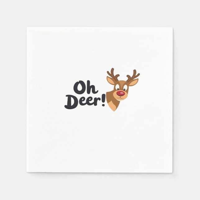 Serviette En Papier Oh Cerf Style Moderne  (Devant)