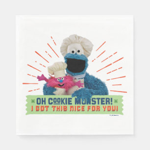 Serviette En Papier Oh Cookie Monster ! J'Ai Compris Ça Bien Pour Toi