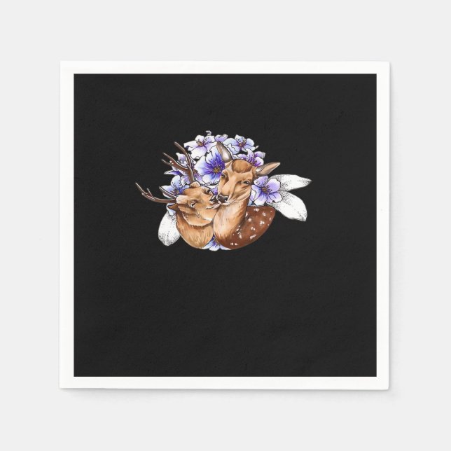 Serviette En Papier Oh Deer Clean Minimal Style  (Devant)