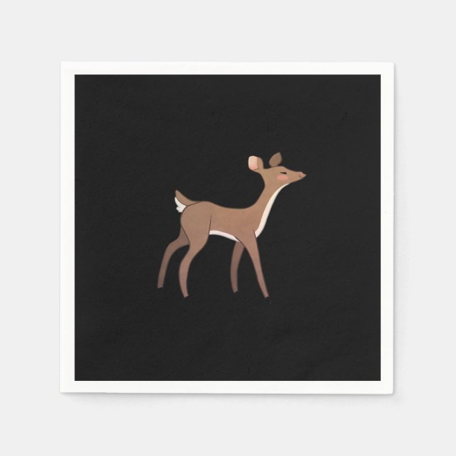 Serviette En Papier Oh Deer Me Whimsical Creative Design  (Devant)