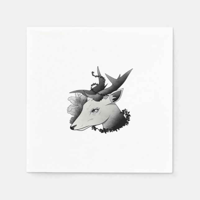 Serviette En Papier Oh Deer Style Classique  (Devant)