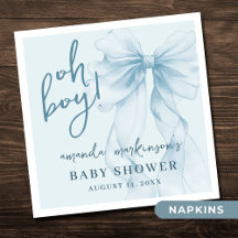 Oh Garçon Bleu Aquarelle Baby Shower