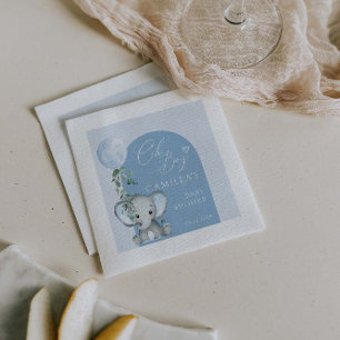 Serviette En Papier Oh garçon éléphant garçon Baby shower de ballon