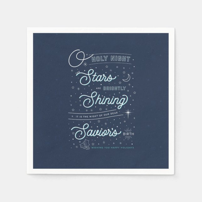 Serviette En Papier Oh Holy Night Christmas Party Papier Naples (Devant)