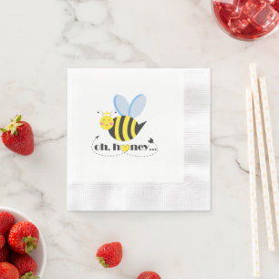 Serviette En Papier Oh Honey Valentines reine Bee caractère avec tiara