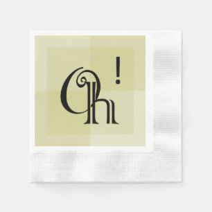 Serviette En Papier Oh! Moderne, élégant et classique Surprise Anniver