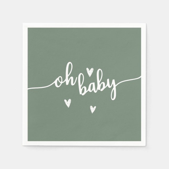 Serviette En Papier Oh mon bébé (Devant)