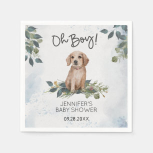 Serviette En Papier Oh mon Dieu ! Baby shower d'aquarelle Retriever Pu