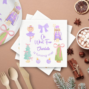 Serviette En Papier Oh Quelle Fête Anniversaire Casse-Noisette Violet