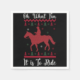 Serviette En Papier Oh Quelle Joie De Faire Du Cheval De Noël