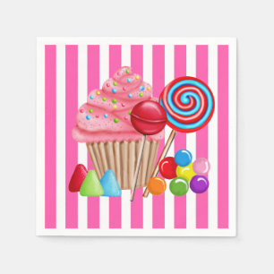 Serviette En Papier Oh serviettes de papier douces de Candyland