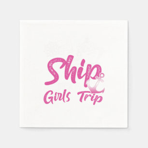 Serviette En Papier Oh Ship C'Est Une Fille Voyage Ancre Croisière Cro