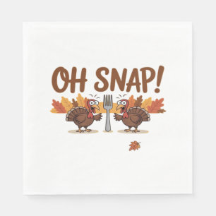Serviette En Papier Oh Snap Turquie Jour Drôle Nuit De Thanksgiving Es