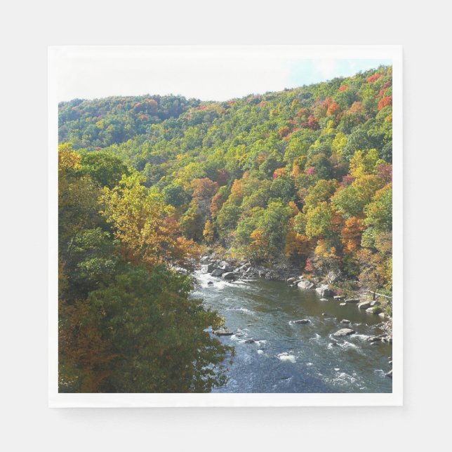 Serviette En Papier Ohiopyle River à l'automne II Pennsylvanie Automne (Devant)