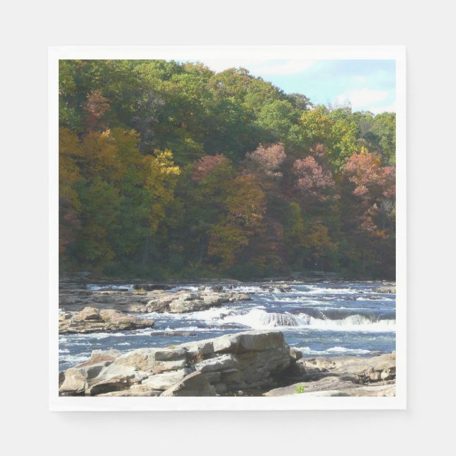 Serviette En Papier Ohiopyle River Rapids à l'automne Pennsylvanie Aut (Devant)