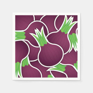 Serviette En Papier Oignons violets funky