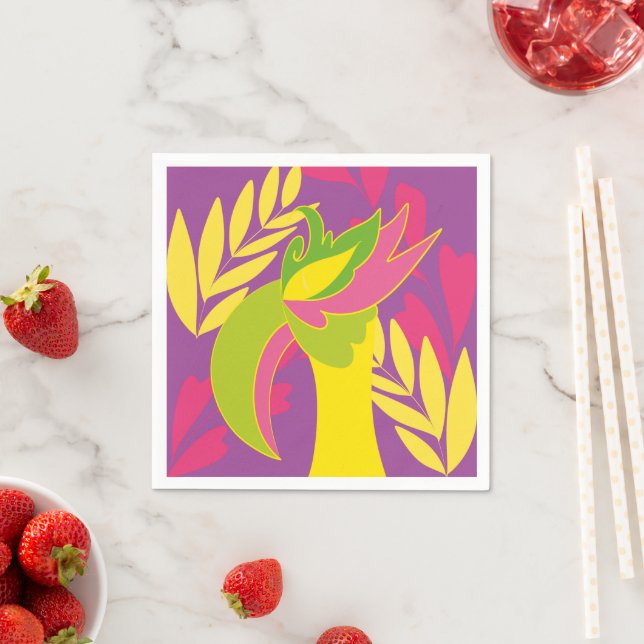 Serviette En Papier oiseau (En situation)