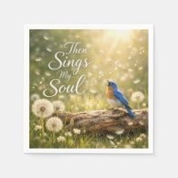 Oiseau Bleu Chantant Puis Chante Mon Âme