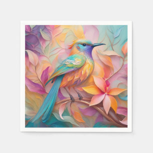 Serviette En Papier Oiseau Chanson Violet Gorge Fantastique