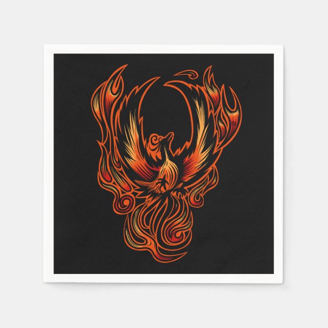 Serviette En Papier Oiseau De Feu (Devant)