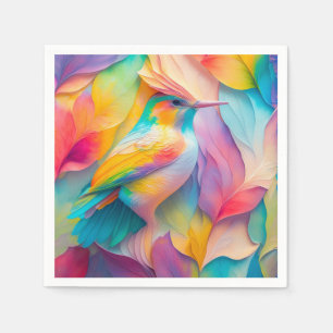 Serviette En Papier Oiseau en soie de fantaisie
