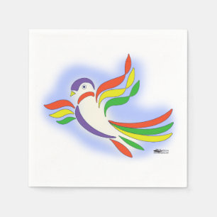 Serviette En Papier Oiseau stylisé Pigeon
