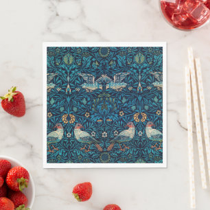 Serviette En Papier Oiseau vintage William Morris art floral