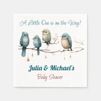 Serviette En Papier Oiseaux de Whimsical sur Branches Baby shower Past