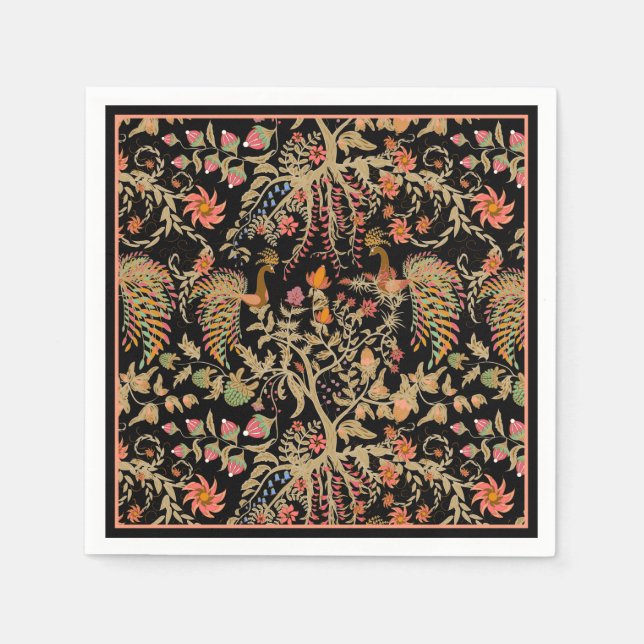 Serviette En Papier Oiseaux du paradis (Devant)