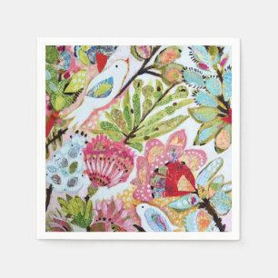 Serviette En Papier Oiseaux en papier II