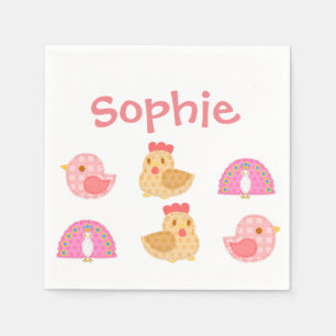 Serviette En Papier Oiseaux Mignons Doux