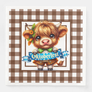 Serviette En Papier Oktoberfest Highland Cow