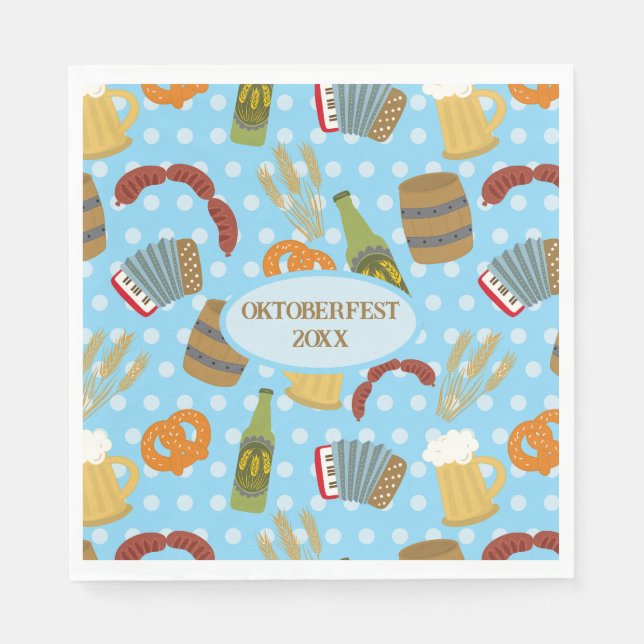 Serviette En Papier Oktoberfest nourriture et boisson (Devant)