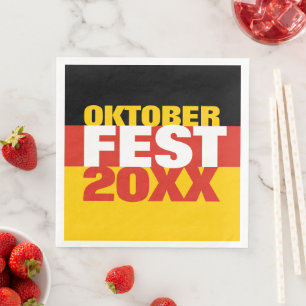 Serviette En Papier Oktoberfest Octoberfest drapeau allemand