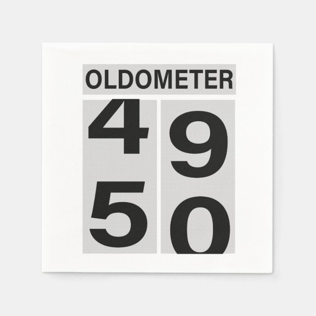 Serviette En Papier Oldometer 50e anniversaire (Devant)