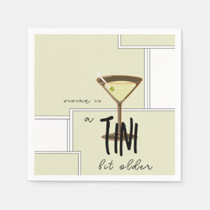 Serviette En Papier Olive a Tini Bit Anniversaire de Martini