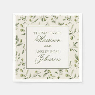 Serviette En Papier Olive Martini Tini Bit In Love Old Money Wedding