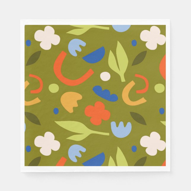 Serviette En Papier Olive Meadow (Devant)