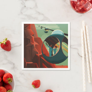 Serviette En Papier Olympus Mons sur Mars, le plus haut volcan du syst