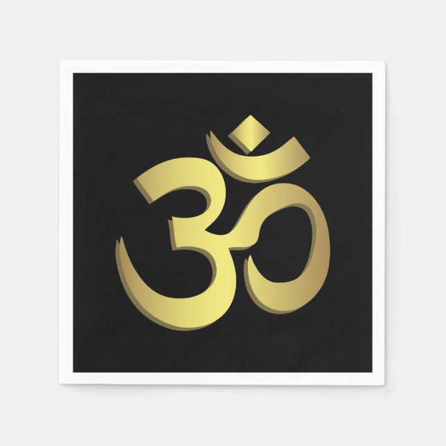 Serviette En Papier Om ( Aum ) Namaste yoga (Devant)