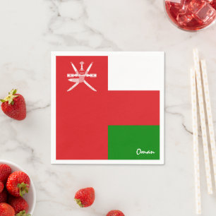 Serviette En Papier Oman & Oman Drapeau fête mode /fans de sport