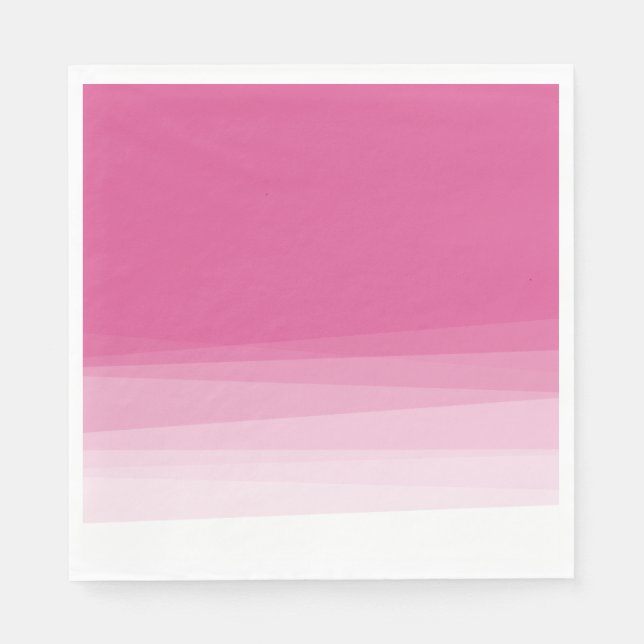 Serviette En Papier Ombre Aquarelle Rose Chic (Devant)