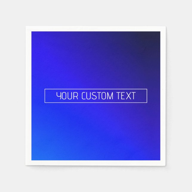 Serviette En Papier Ombre moderne Bleu Clair et Violet (Devant)